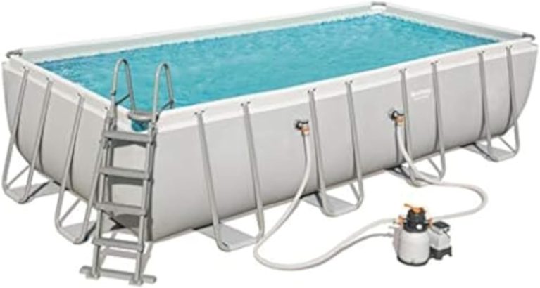 Bestway 56466 Piscine Hors Sol Power Steel 549 x 274 x 122 cm, Filtre à Sable, Échelle, Bâche